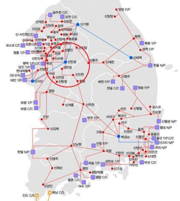 송변전 계통도